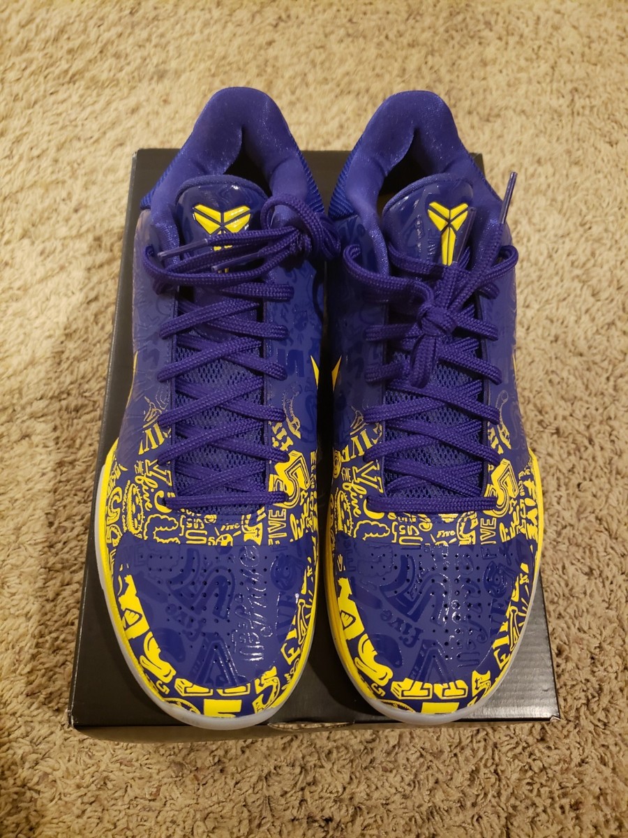 Nike Kobe 5 V Protro Concord/Midwest Gold 5 RINGS Size: 10.0