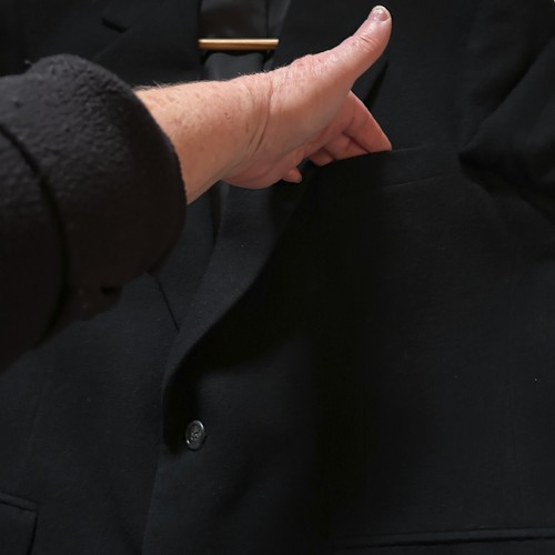 Bill Blass + Marshall Fields 100% Camel Hair Suit Jacket Blazer Size 42 BLACK - Picture 21 of 22
