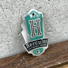 Insignia de cabeza de plata verde de colección Hércules Nottingham Inglaterra años 70 60 A6