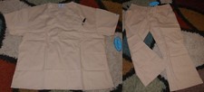 2 pc set Frederick Scrub Top  Pant W/ Pockets Sand Size 2X Petite
