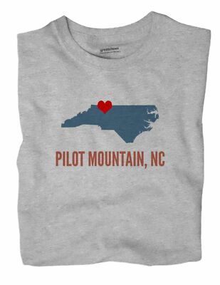 Pilot Mountain North Carolina NC T-Shirt HEART