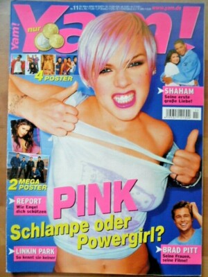 YAM 11- 6.3. 2002 (0) PINK Brad Pitt Samajona Alyssa Milano Westlife Linkin Park
