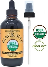Organic Black Seed Oil 4oz | Cold Pressed Unrefined USDA Certified