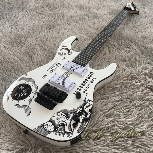 White KH-2 Kirk Hammett Electric Guitar Star&Moon Inlay Rosewood Fretboard w/HH