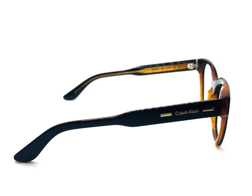 AUTHENTIC CALVIN KLEIN CK23518 002 Black Transparent Brown Women 52mm 18 140 - Picture 4 of 9