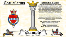 Lindsey-Linsy COAT OF ARMS HERALDRY BLAZONRY PRINT