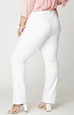 Nwt NYDJ Women's Slimming Fit Marilyn Straight Jeans Opitc White 24 W 24W