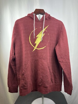 The Flash Men s Red Heather Hoodie Size Large Official Wear