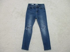 Vigoss Jeans 28 Womens Regular Size Blue Denim Ace Skinny Distressed Stretch F44