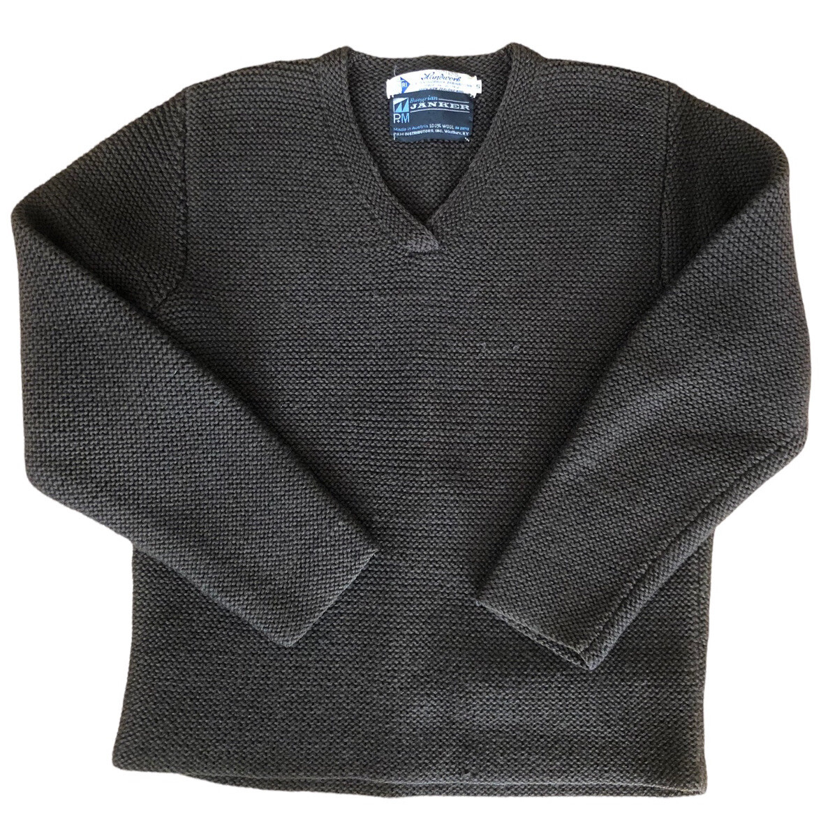 Vintage Astri Bavarian Janker Women’s Brown V Neck Wool Sweater Austria