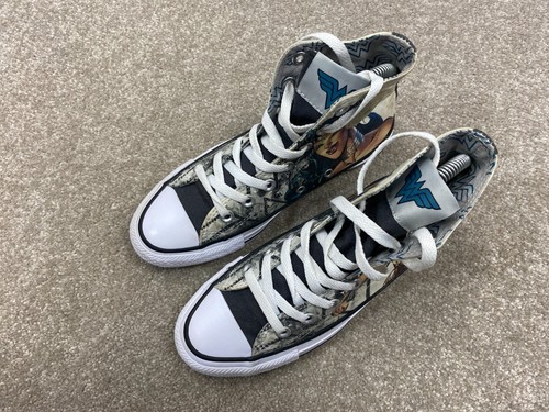Converse x DC Comics Wonder Woman Sneakers Hi-Top Trainers Size UK 4 EU36.5 - Picture 4 of 18