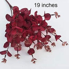3 Pcs Artificial Eucalyptus Leaves Stems 19 in Faux Eucalyptus Branches for Vase