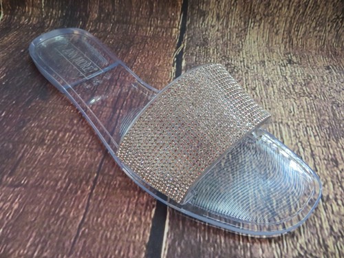 Jelly Sandal "VALDOSTA2" Women's Slide Flat Flip Flop w/Rhinestones - Ann More - Picture 9 of 12