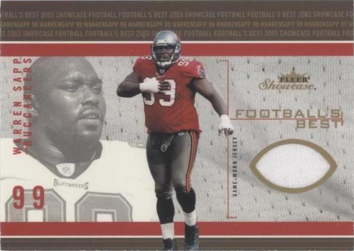 2003 Fleer Showcase Warren Sapp #FB-WS - 1 of 2