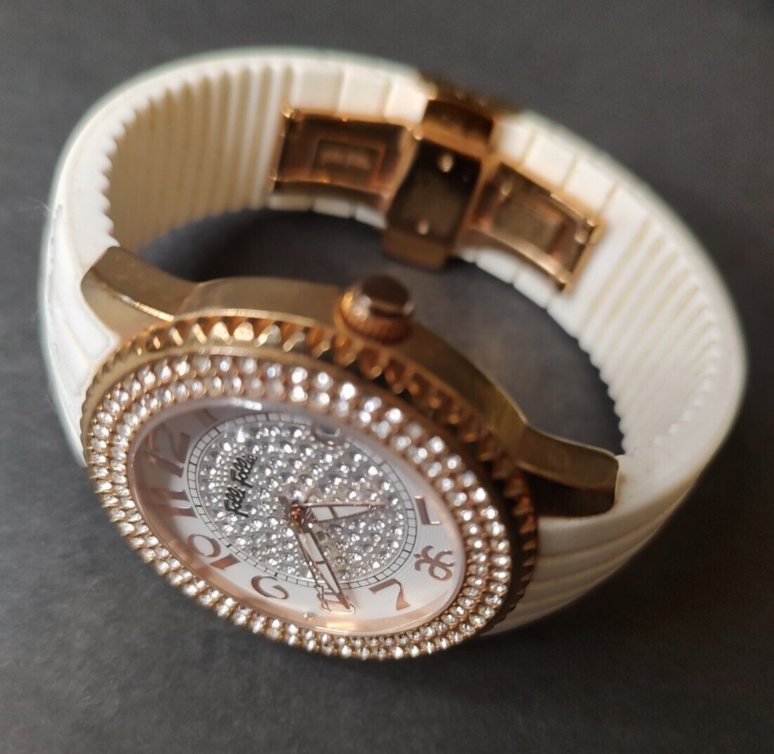 Folli Follie Watch Quartz 3 Hand Rose Gold Rhinestone Folli Follie Watch Quartz 3 Hand Rose Gold Rhinestone