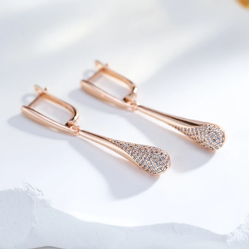 Boucles d'oreilles en or 585 femmes remplies d'or véritable créoles Huggie bijoux boîte cadeau NEUF