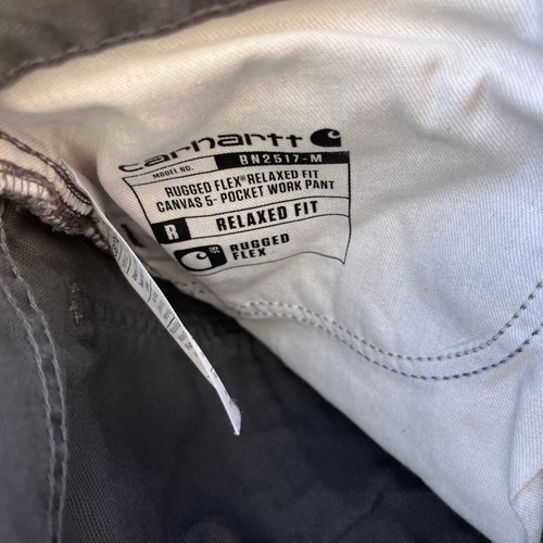 Carhartt rugged flex relaxed pants mens 5 pocket work canvas 34x34 actual 32x33 - Picture 4 of 5
