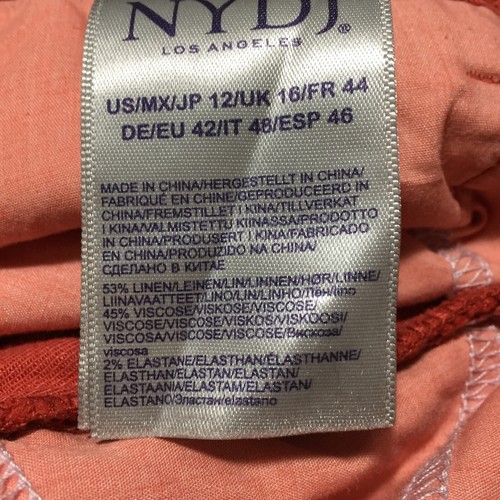 NYDJ Bootcut-Hose Leinenmischung Damen 12 rot orange (Innennaht 28,5) lesen - Bild 8 von 9