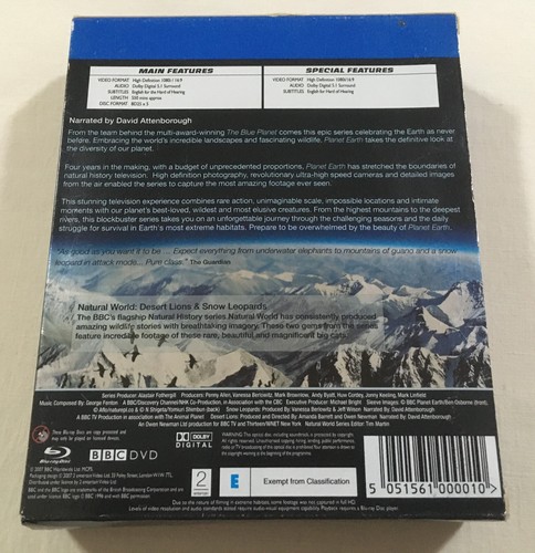 Planet Earth (2006) - Complete Series 5-Disc DigiPack Blu-Ray Region Free | VGC - Picture 2 of 5