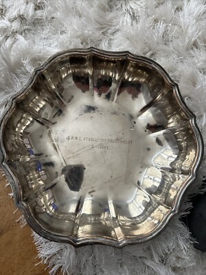 Vintage Finest Quality International Silver Company Scalloped Bowl C Flight Read