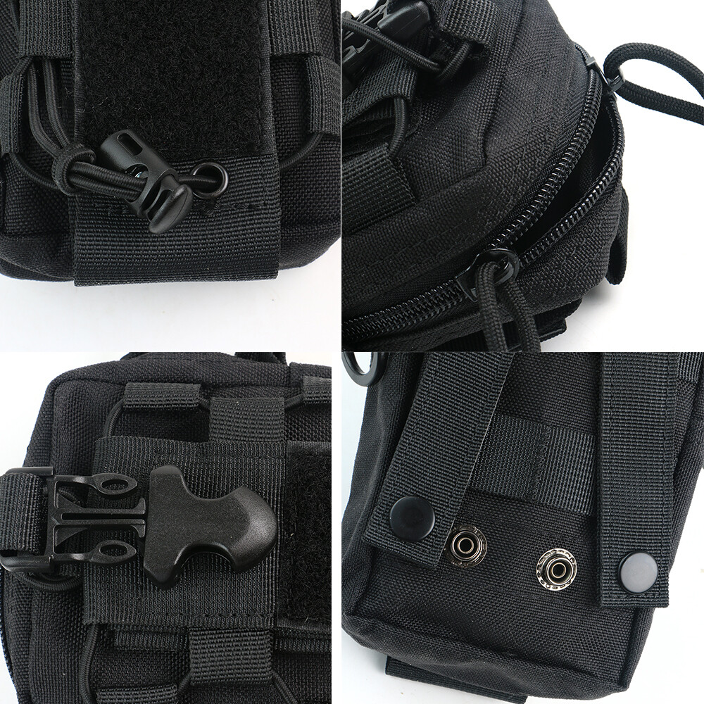 Tactical Molle Waist Pouch Belt Waist Compact EDC Bag with Shoulder Strap Hiking