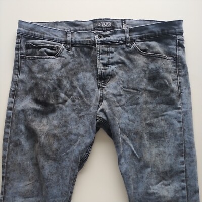 XXX Rude Jeans Blue Acid Wash Skinny Stretch Denim Hot Topic