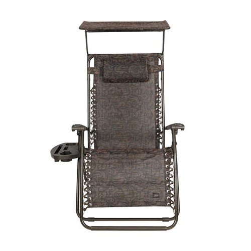Bliss Hammocks 26" Wide Zero Gravity Chair w/ Adjustable Canopy Sun-Shade - Afbeelding 7 van 15