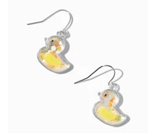 Yellow Duck Shaker 0.5" Drop Earrings