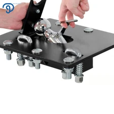 2-5/16-Inch Ball Over Bed Folding Ball Gooseneck Trailer Hitch 61052 Black