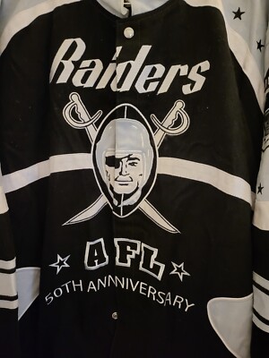 50th anniversary Oakland Raiders Jacket Mens 4XL NFL Team