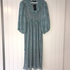 Vera Moda Dress - Pleated Turquoise - NWT - Perfect Holiday Dress - Size small