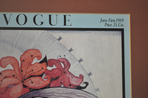 Vogue Magazine June 1, 1919 Art Deco Conde Nast Original Framed Art Glass Cover - Picture 8 of 17