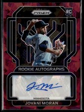 2022 Panini Prizm Burgundy Cracked Ice Jovani Moran 08/25 Minnesota Twins #24