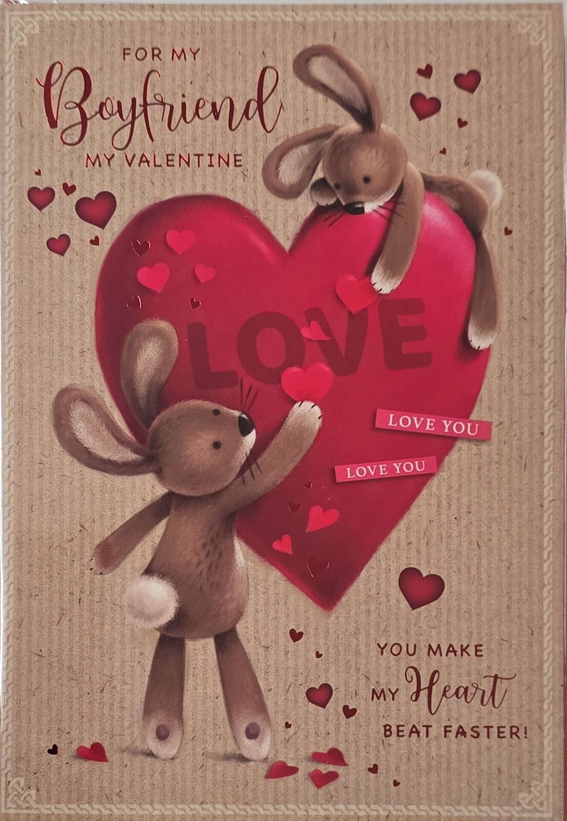 Happy Valentine's Day Card For My Boyfriend You Make My Heart Beat Faster