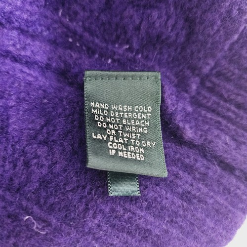 Ralph Lauren Women Size Large Purple Plaid Buckle Latch Knit Lambswool Cardigan - Picture 21 of 24
