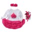 thumbnail 13 - 3PCS Toddler Baby Girls Birthday Party Dress Outfits Romper Tutu Dress Shoes Set