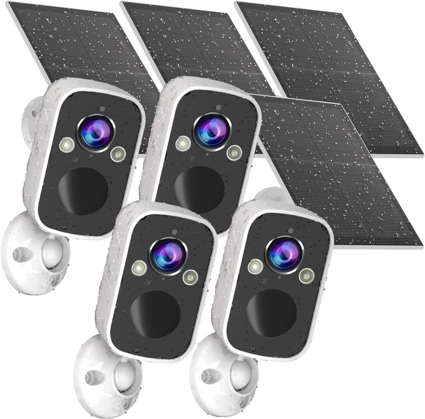 4Pack Security Cameras Wireless Outdoor,2K Battery Powered Solar Cameras for ...