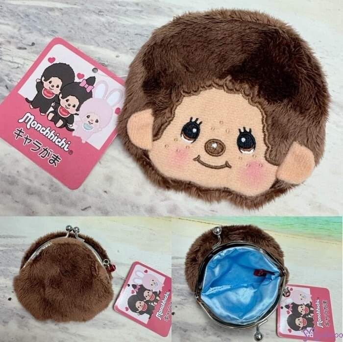 52265 Monchhichi 10 x 10cm Plush Coin Bag Purse BOY ~ NEW ARRIVAL ~ mimiwoo
