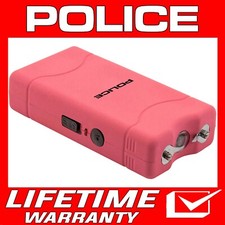 POLICE Stun Gun 800-380 BV Mini Rechargeable LED Flashlight Pink