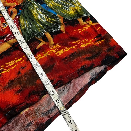 Vintage Kennington Hawaiian Shirt Hula Girl Floral AlohaRayon Single Stitch - Picture 9 of 10