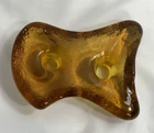 Blenko Glass Amber Candle Holder