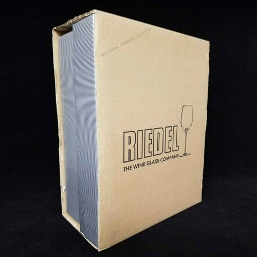Riedel Cappuccino Glasses Cups Saucers Art Deco Crystal Set Of 2 Each NEW In Box - Picture 7 of 11