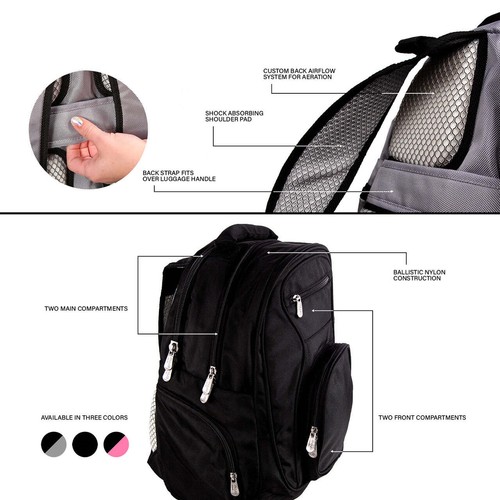 Cleveland Guardians Laptop Backpack Black - Picture 2 of 3