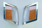 84-87 Chrome Turbo T-Type Regal Front marker light lens set GM #5974209 #5974210