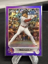 ALEK THOMAS 2022 TOPPS CHROME UPDATE PURPLE REFRACTOR RC DIAMONDBACKS