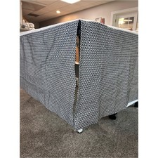 Pottery Barn Baby Crib Skirt Geometic Geo Jacquard Print Pattern Bedding NEW