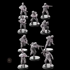 Konflikt '47 Weird War Compatible German Falcon Infantry Set X10 28mm Wargames