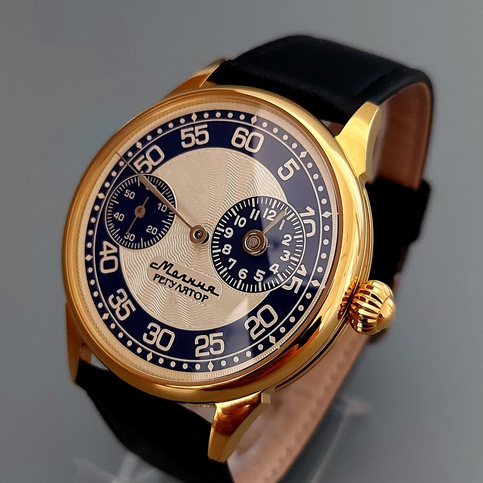 Vintage Marriage Regulateur Watch Soviet Men's Wrist Watch Serviced - image 3 of 4