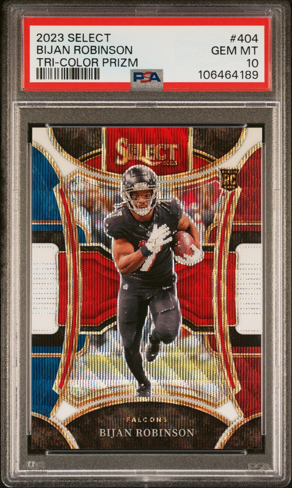 Bijan Robinson Panini Select #404 Tri-Color