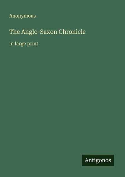Anonymous | The Anglo-Saxon Chronicle | Taschenbuch | Englisch (2025)-image